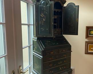 Miniature Maitland Smith chinoiserie secretary desk - exquisite!