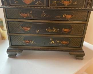 Miniature Maitland Smith chinoiserie secretary desk - exquisite!