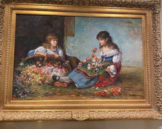LArge painting - gilt frame