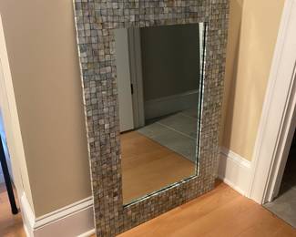 Tile framed mirror