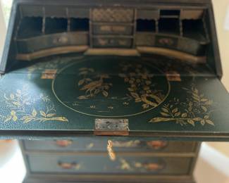Miniature Maitland Smith chinoiserie secretary desk - exquisite!