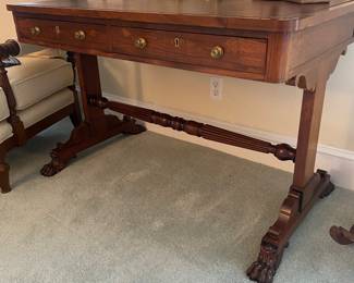 Leather top desk/writing table