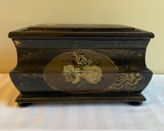 Antique hand painted box
