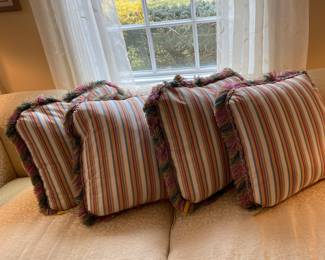 Custom made down filled throw pillows