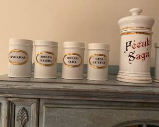 Antique apothecary jars