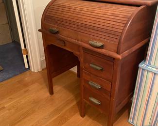 Vintage child size roll top desk