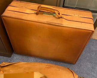 Vintage large Hartmann leather suitcase