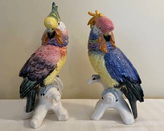 Pair Chelsea House parrots