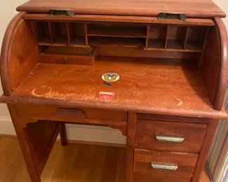 Vintage child size roll top desk