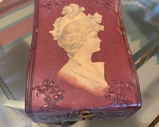 Antique celluloid hankie box