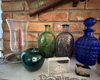 Blenko Glass Apple & Other Retro Glass Pieces