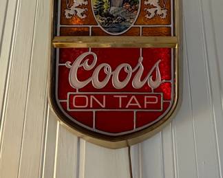 Vintage Coors Waterfall Lighted Sign - working!
