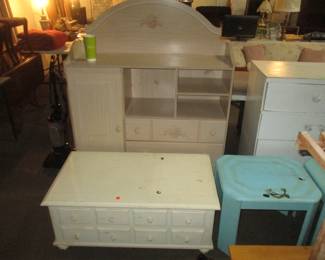 Cabinets and cedar chest