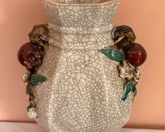 Large vase with pomegranates and flowers!