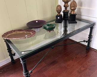 Iron and Glass Coffee Table! (has 2 matching side tables)