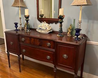 Antique Flame Mahogany Sideboard/Buffet--Mint!