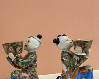 PAIR of kneeling Asian Deco Pieces!
