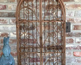 Metal shelves with doors!