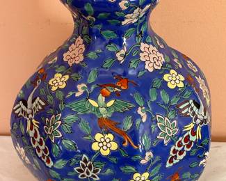 Large beautiful blue vase....