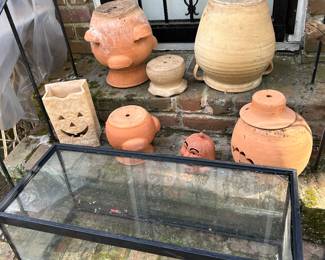 Terracotta pots and fish aquarium!