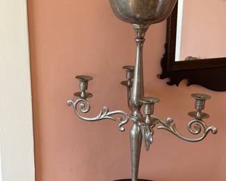 Large Flower Container with Candle Holders!