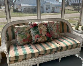 Antique wicker sofa.....wicker in great shape!