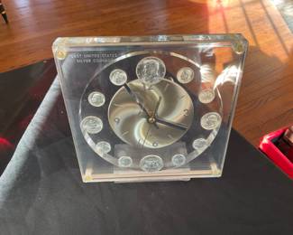 VERY UNQUIE COIN CLOCK 1964. 
