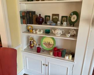 VINTAGE GLASS AND BOOKS