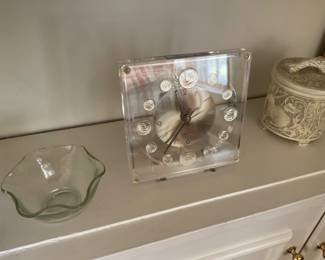 SILVER COINS ,IN A CLOCK 