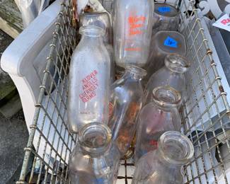 Vtg. Milk bottles 