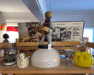 Folk art bottle cap figure 