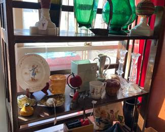 Antique pin cushions , glass and more