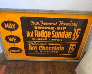 Framed Ice cream advertisement 
