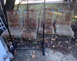 Metal yard chairs 