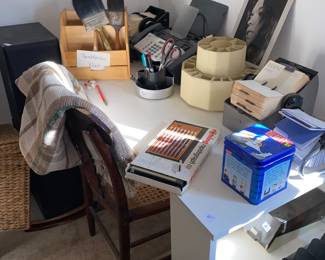 Office supplies and desk