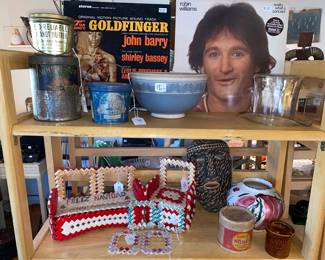 Prison art, Porcelli pottery, record albums, wooden mask