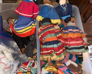 Vtg. Native American and Spanish  dolls