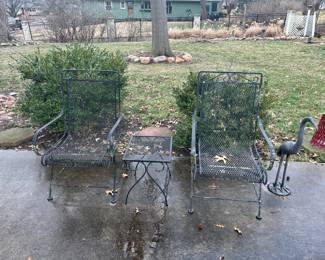 patio chairs and table