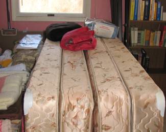 2 beds and frames, nice condition, vinyl headboards are behind but not pictured