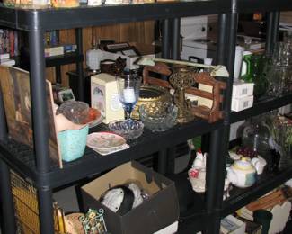 the next few pictures and shelves full of items in the basement