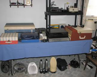 vintage and modern electronics