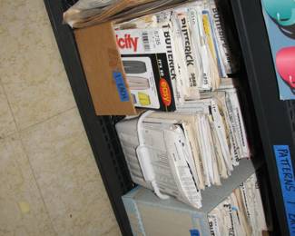 close up of the patterns, there are more boxes of them in the basement too