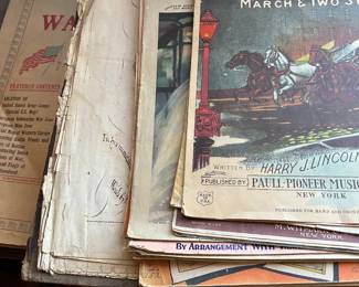 Vintage sheet music