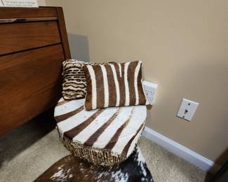 Hair on Hide Pillows and Stool