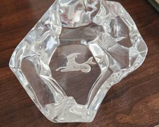 Vintage Val St. Lambert Crystal Paperweight