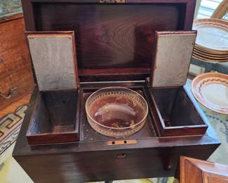 Vintage Wooden Tea Caddy