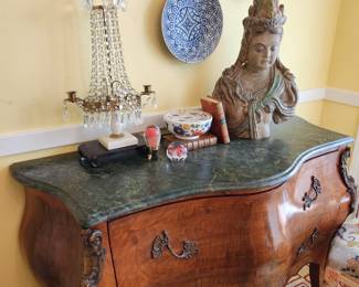 Marble Top Bombe Chest