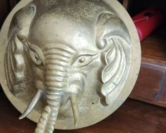 Brass Elephant Wall Decor