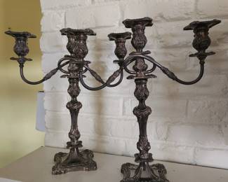 Antique Silverplate Candelabras