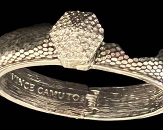 Vintage Vince Camuto Hinged Mesh Crystal Bracelet